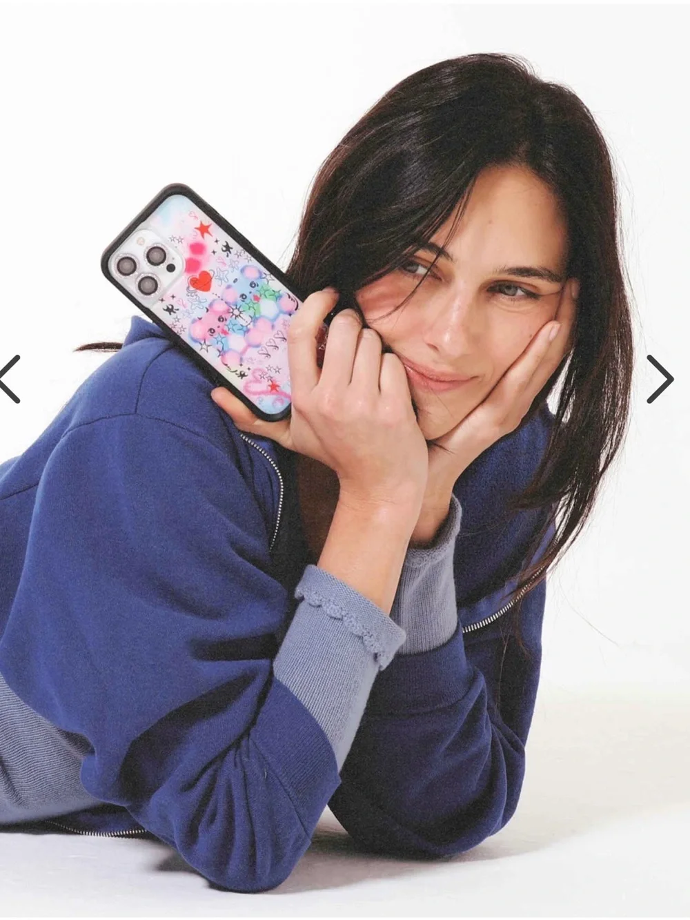 Wildflower iPhone 15 Pro Case - Pastel Multicolor Heart & Star Print